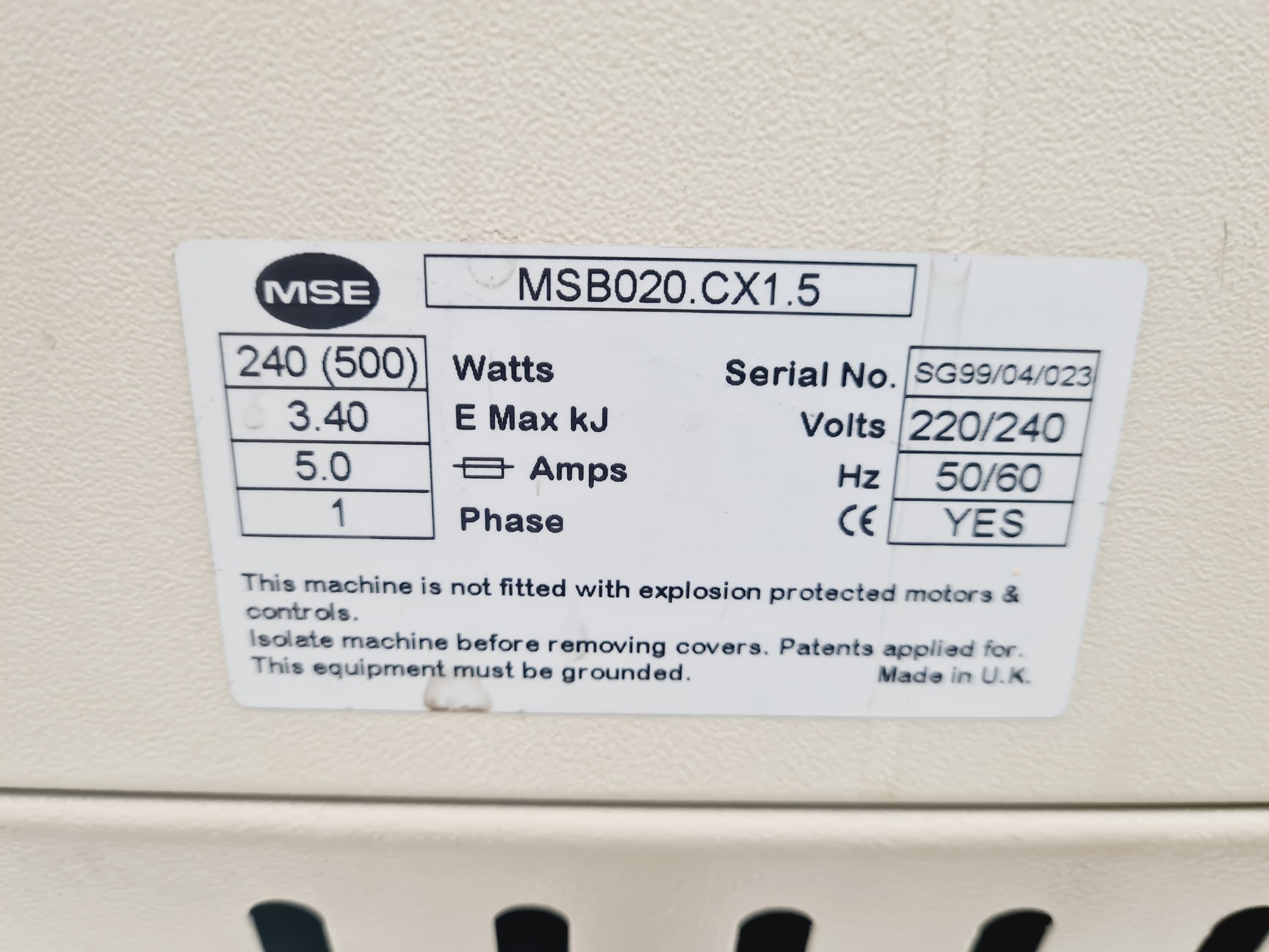 Image of MSE Sanyo Centaur 2 MSB020.CX1.5 Centrifuge