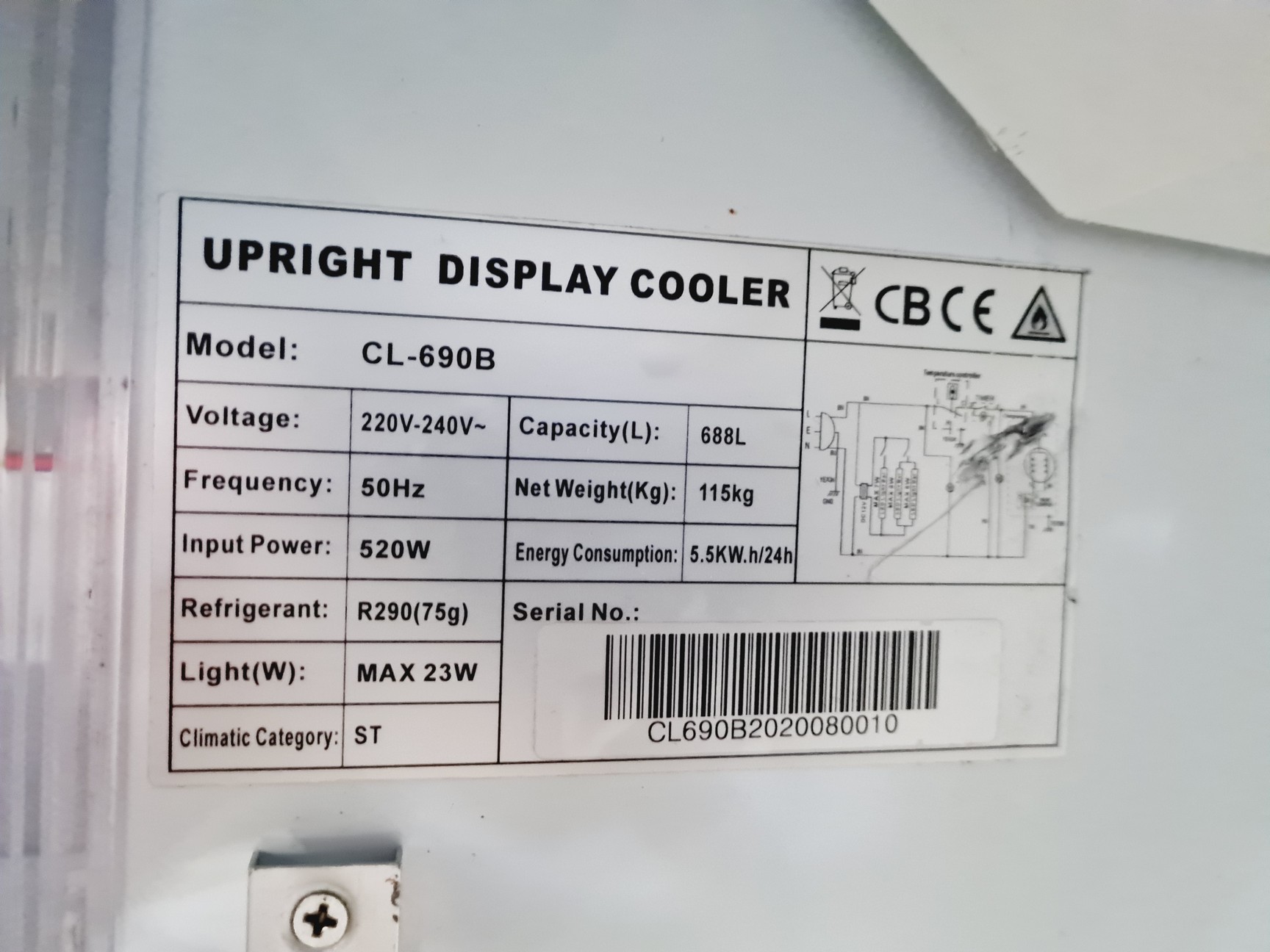 Image of Empire CL-690B Fridge Lab