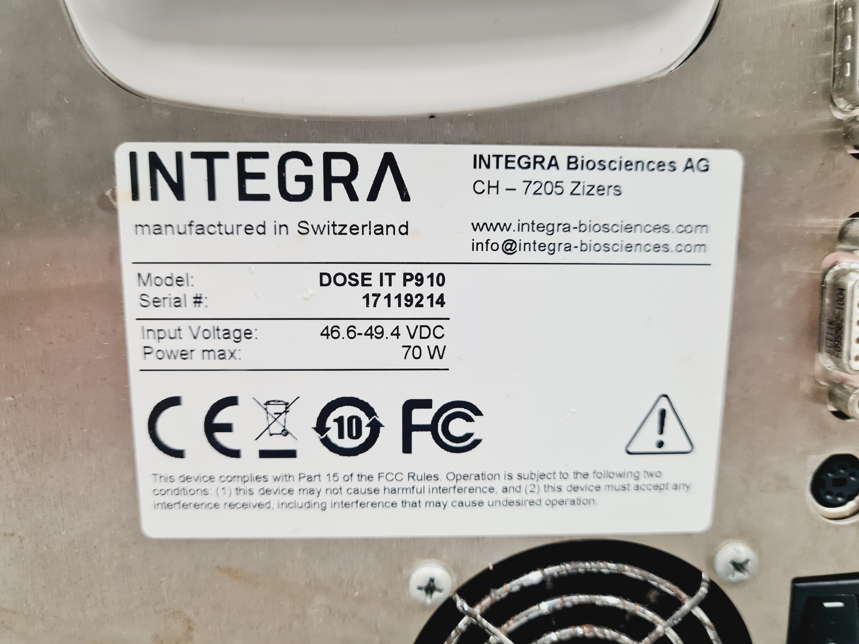 Image of Integra Dose It P910 Laboratory Peristaltic Pump Lab