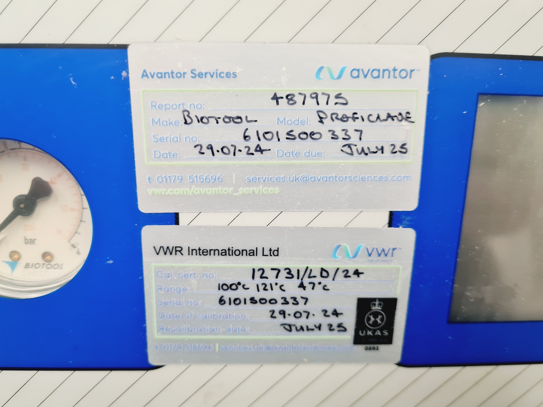 Image of BioTool Proficlave PC10B Benchtop Laboratory Autoclave Lab