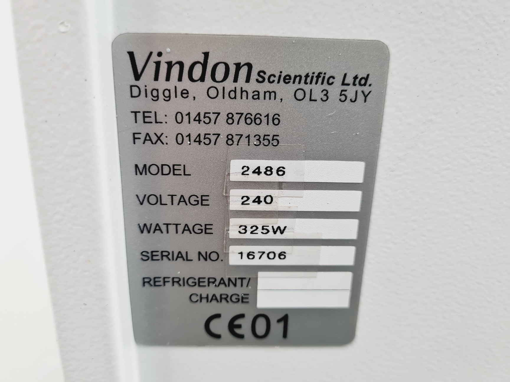 Image of Vindon Scientific 2486 Incubator Lab