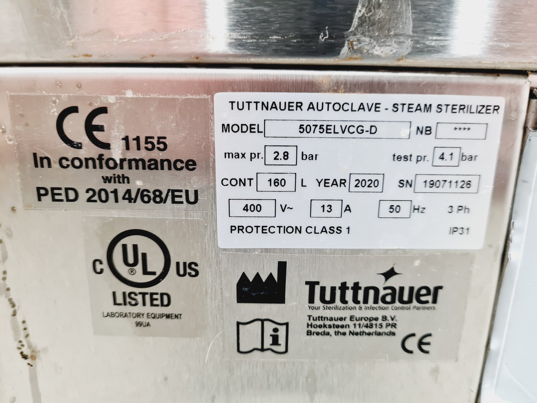 Image of Tuttnauer 5075ELVCG-D Autoclave - Steam Sterilizer  