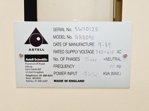 Thumbnail image of Astell AAA091 Floor Standing Autoclave Spares/Repair Lab