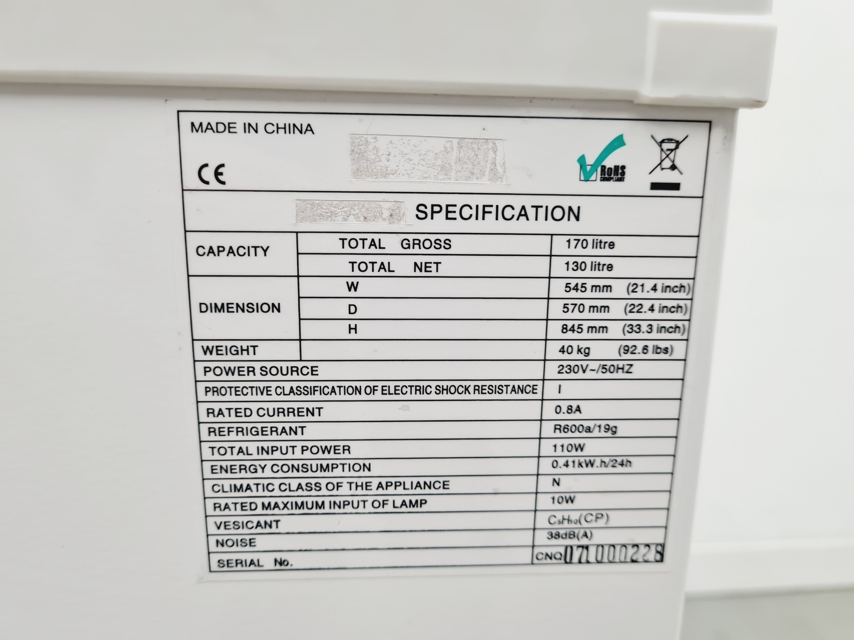 Image of Bio Cold Laboratory Spark Free Fridge