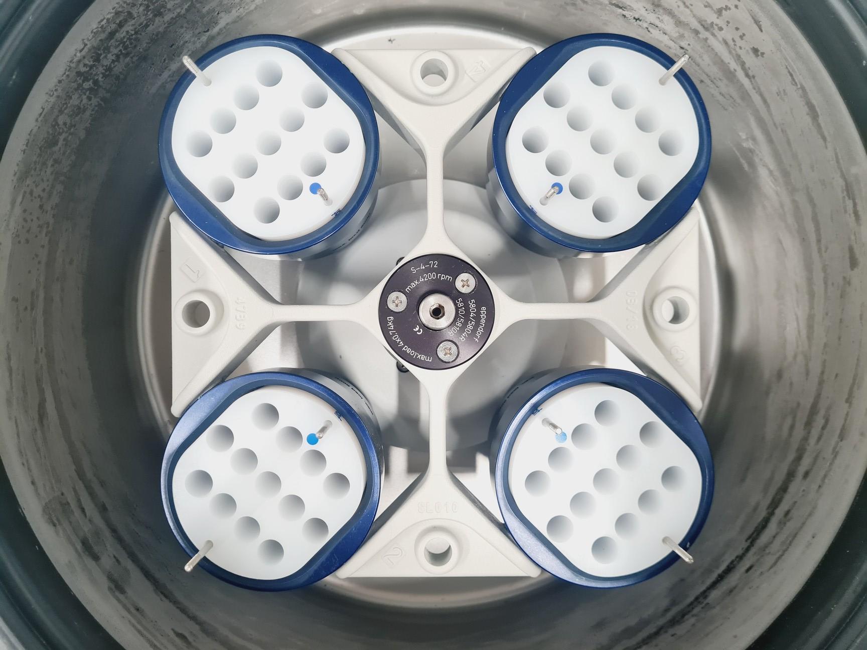 Image of Eppendorf Refrigerated Centrifuge 5804 R w/ Eppendorf S-4-72 Rotor Lab