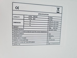 Thumbnail image of Bio Cold Spark Free Interior Laboratory Freezer