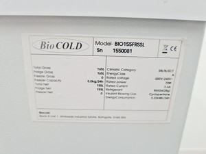 Thumbnail image of Bio Cold BIO155FRSSL Spark Free Fridge Lab Spares/Repairs