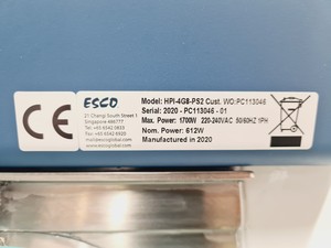 Thumbnail image of Esco Isoclean HPI-4G8-PS2 Platform Isolator with Esco Glove Leak Tester