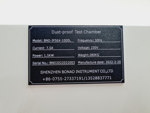 Thumbnail image of Bonad Dust-Proof Test Chamber BND-IP56X-1000L (2022) Lab