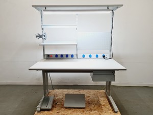 Image of ESD Workbench 1600mm with Light and 8 Power Sockets Lab