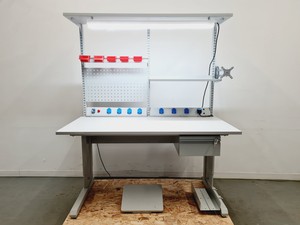 Image of ESD Workbench 1600mm with Light and 8 Power Sockets Lab