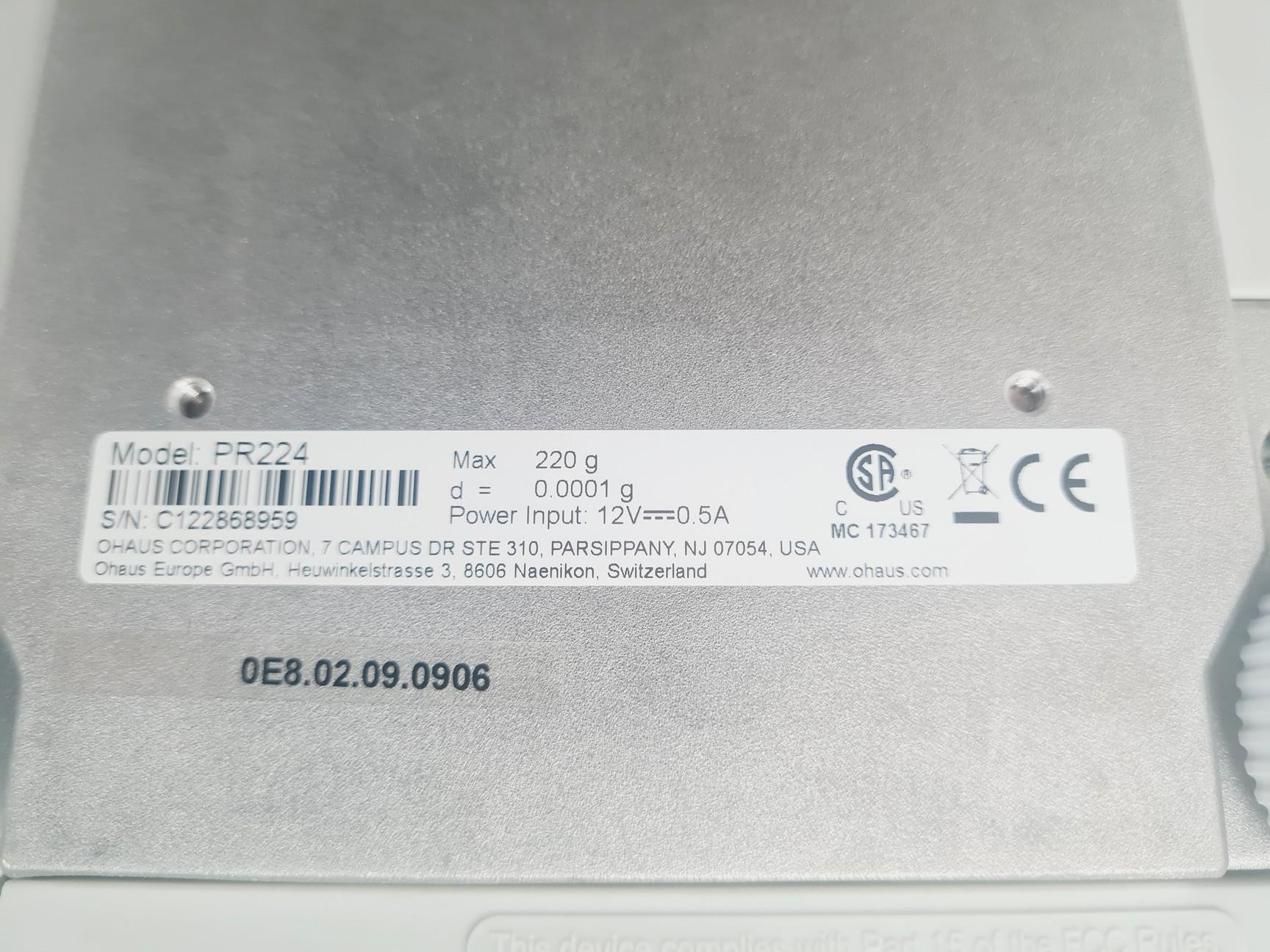 Image of OHAUS PR224 4DP Balance Lab
