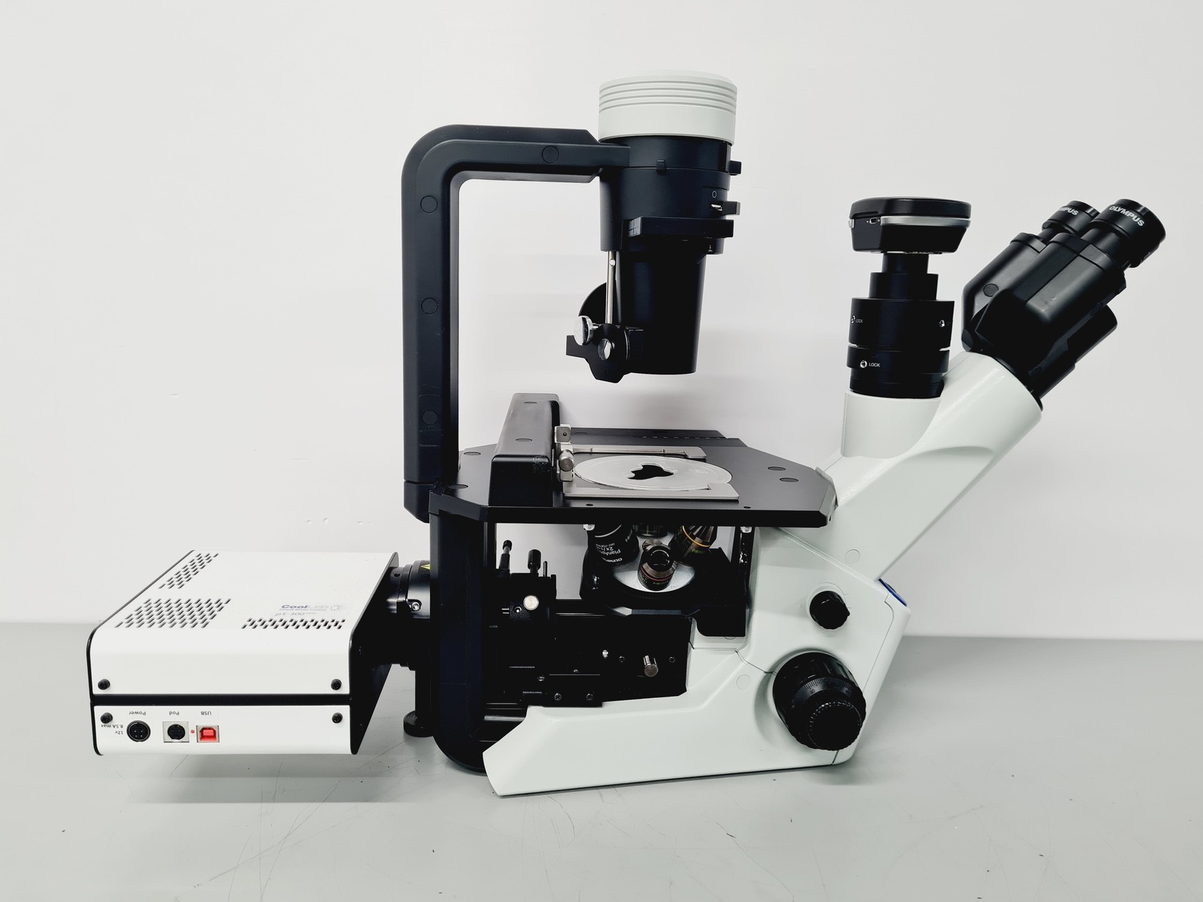 Image of Olympus CKX53 Microscope with CoolLED pE-300 w/ 4 x Objectives 2/4/10/20x Lab