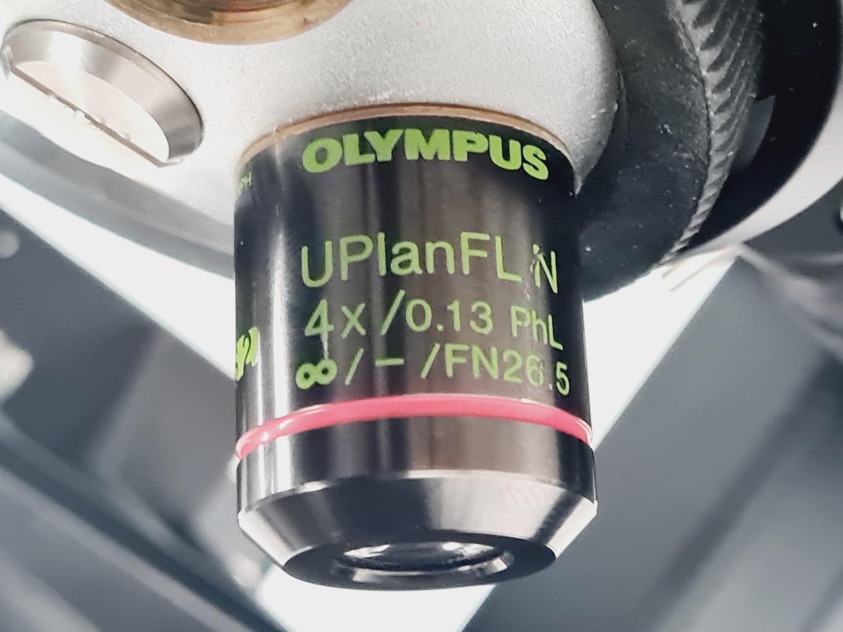 Image of Olympus CKX53 Microscope with CoolLED pE-300 w/ 4 x Objectives 2/4/10/20x Lab