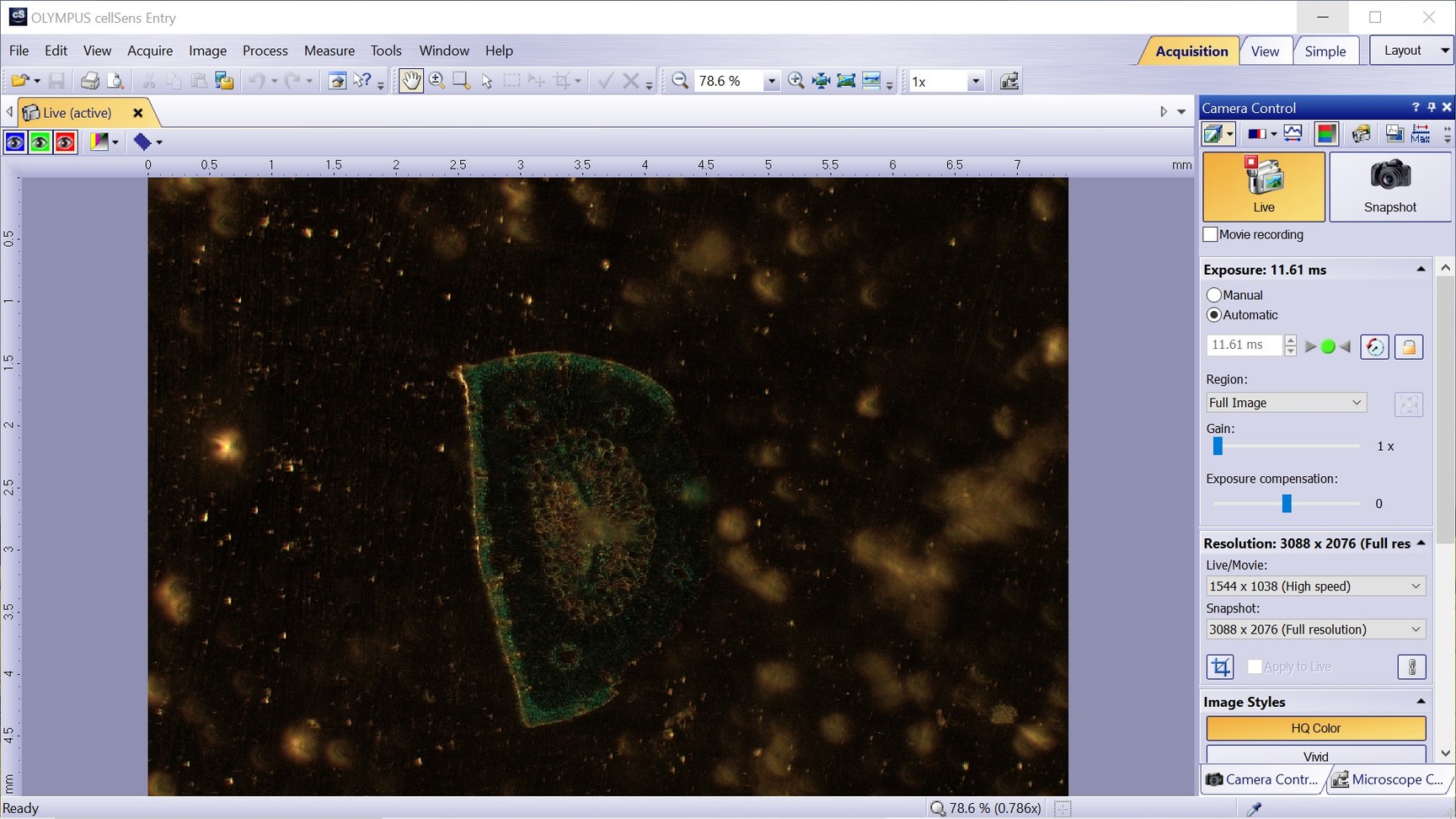 Image of Olympus CKX53 Microscope with CoolLED pE-300 w/ 4 x Objectives 2/4/10/20x Lab