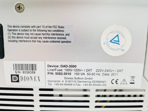 Thumbnail image of Dionex UltiMate 3000 Diode Array Detector - 5082.0010 Lab