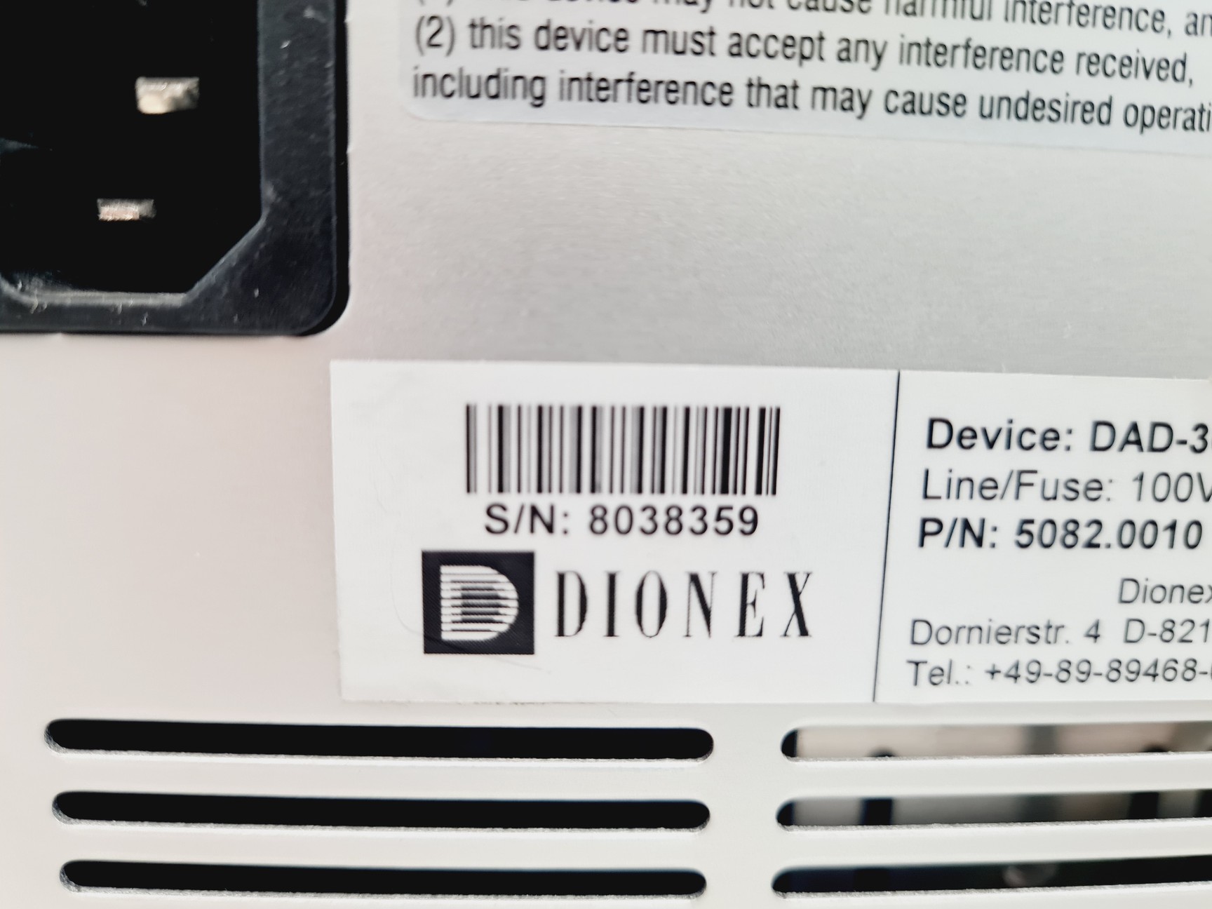Image of Dionex UltiMate 3000 Diode Array Detector - 5082.0010 Lab