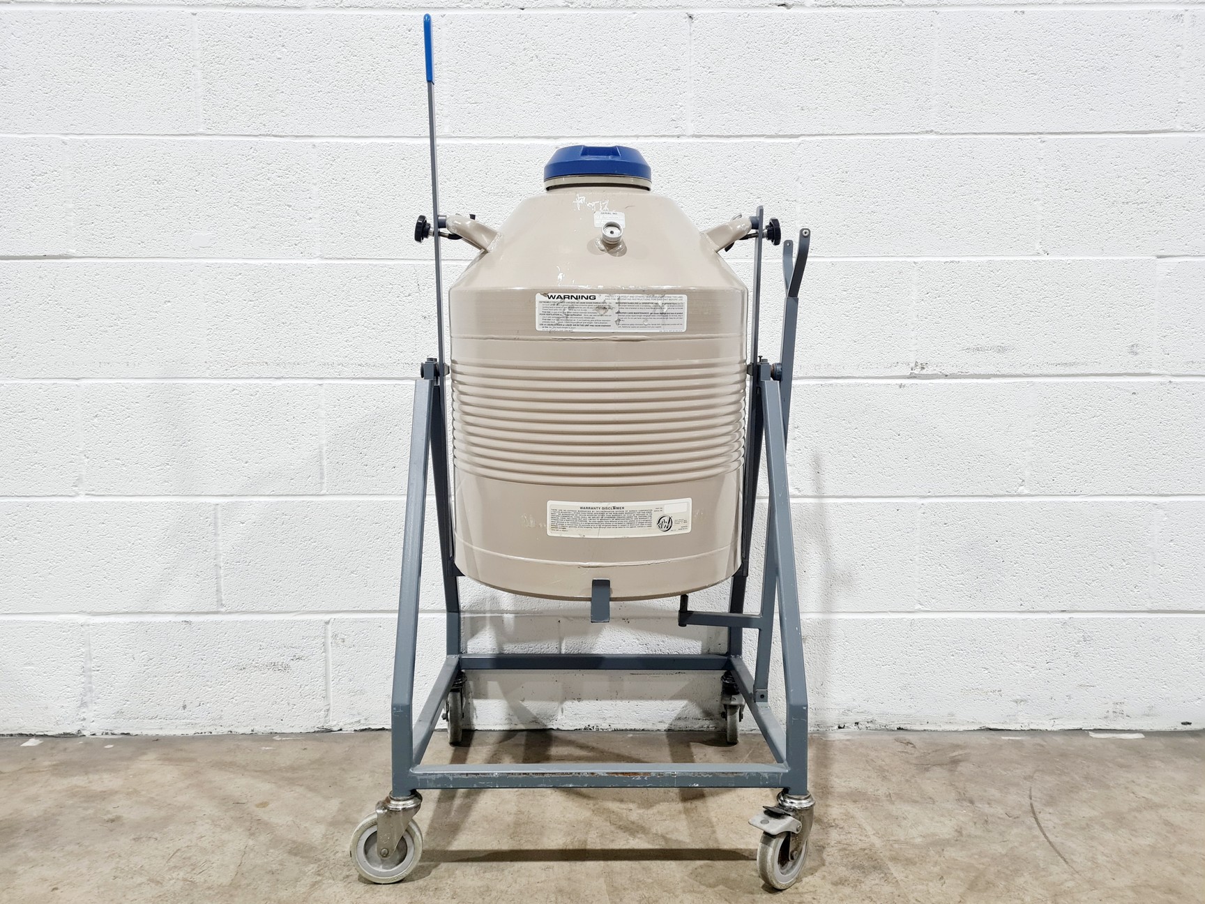 Image of Taylor-Wharton 35 LD Nitrogen Dewar for Dispensing on Wheeled Stand 