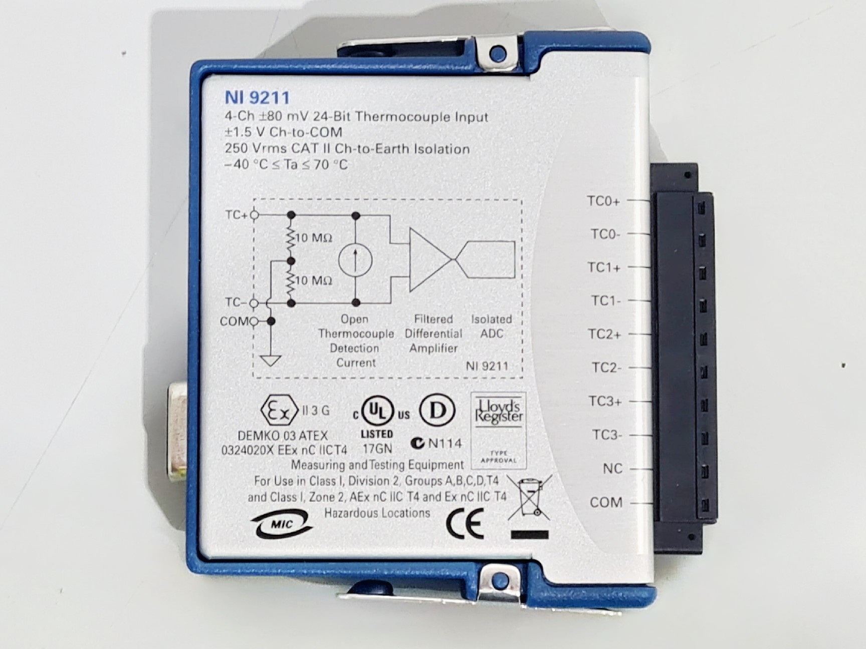 Image of National Instruments NI 9211 4-Channel Thermocouple Input Module 