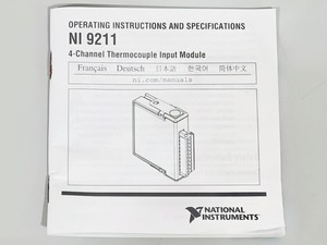 Thumbnail image of National Instruments NI 9211 4-Channel Thermocouple Input Module 
