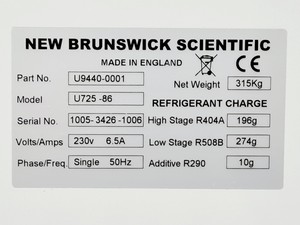 Thumbnail image of New Brunswick Scientific Ultra Low Temperature Freezer - Innova U725