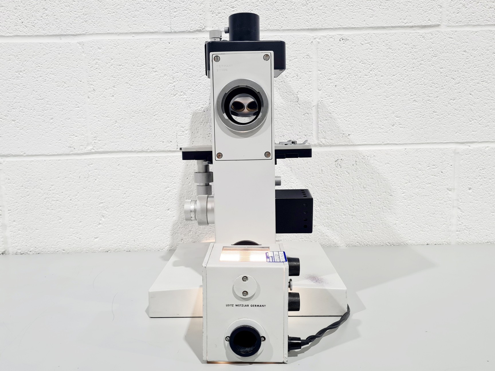 Image of Leitz Wetzlar Ortholux II Microscope with Lightbox Power Supply 