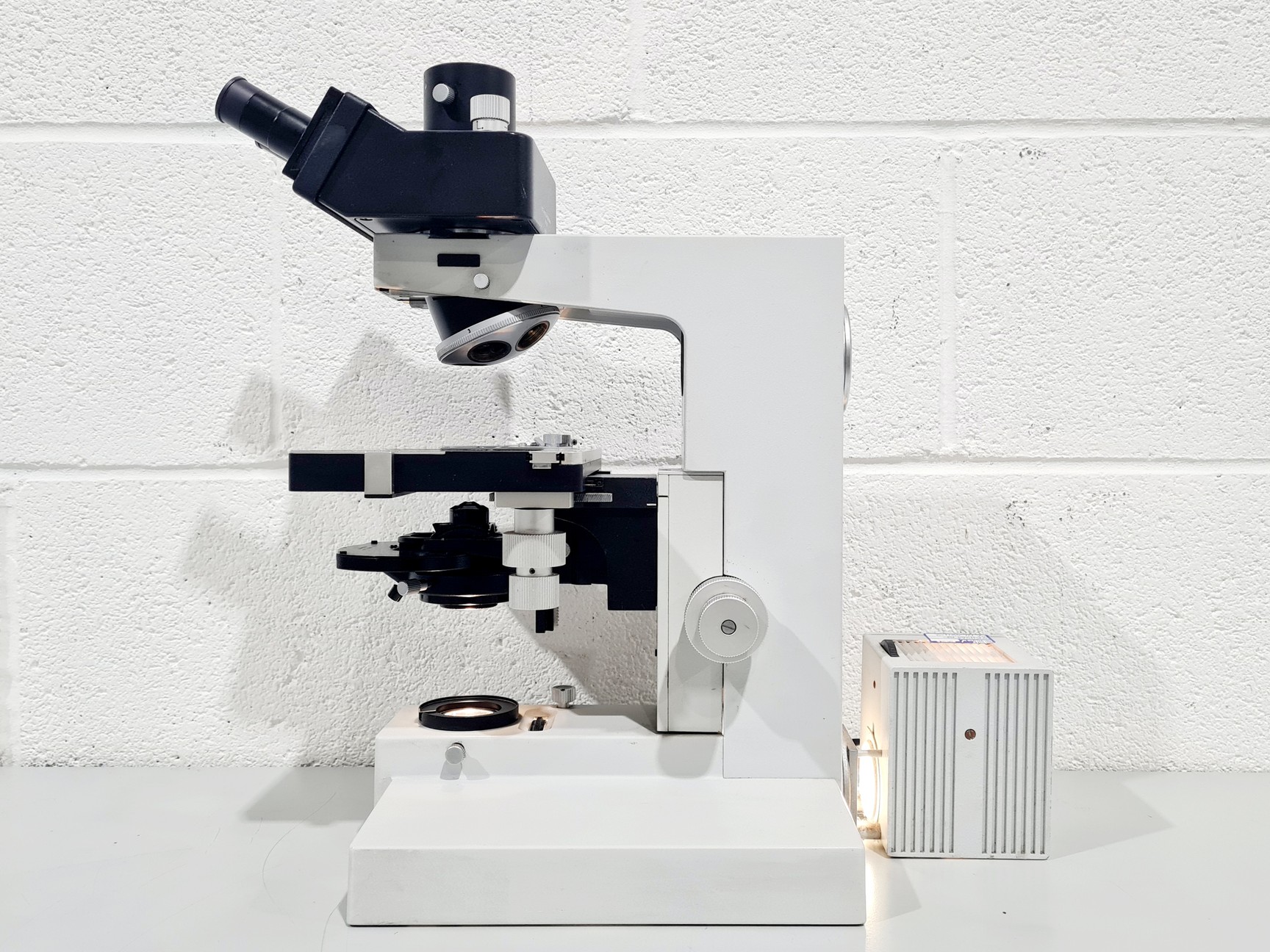 Image of Leitz Wetzlar Ortholux II Microscope with Lightbox Power Supply 