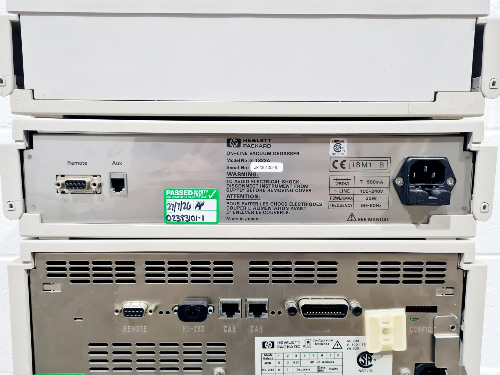 Image of Hewlett Packard Series 1100 with ColComp, 2 x Degasser, Bin Pump, QuatPump