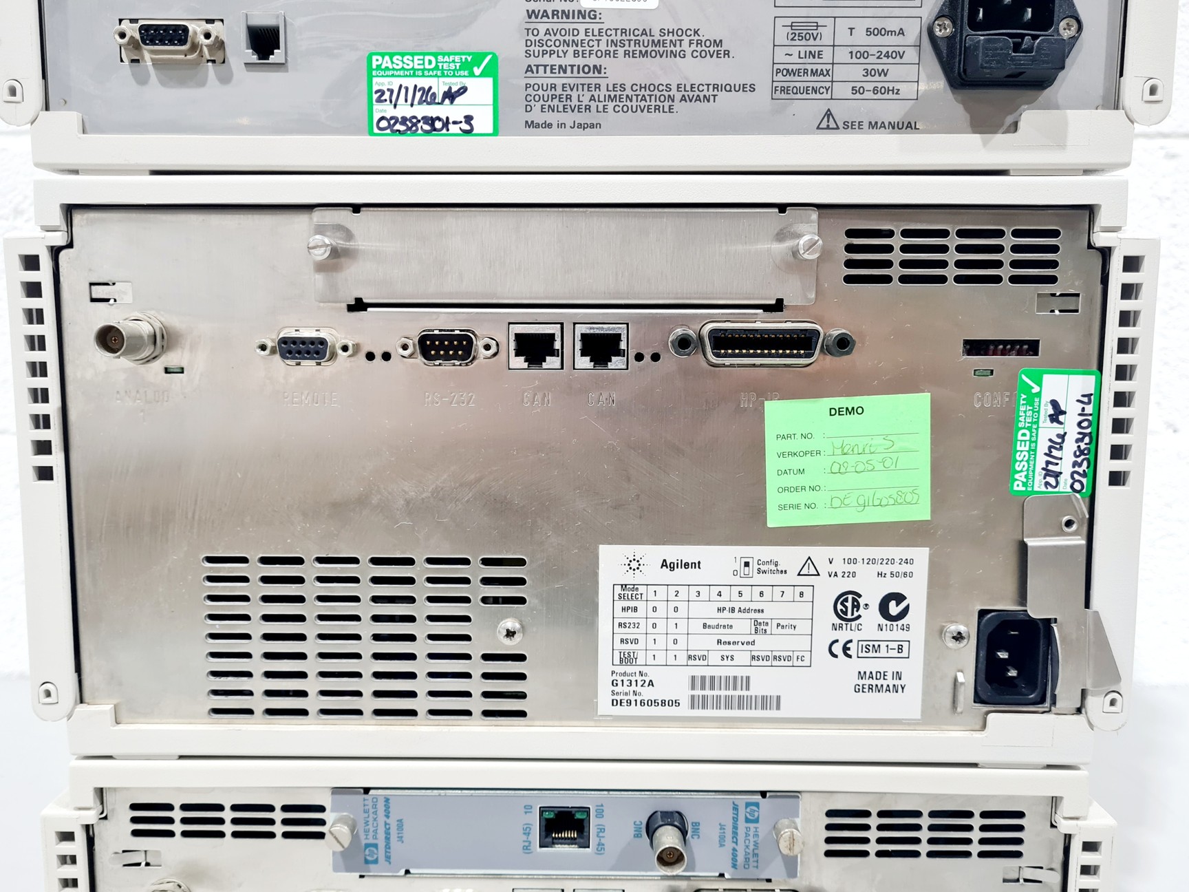 Image of Hewlett Packard Series 1100 with ColComp, 2 x Degasser, Bin Pump, QuatPump