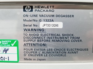 Thumbnail image of Hewlett Packard Series 1100 with ColComp, 2 x Degasser, Bin Pump, QuatPump