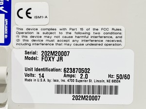 Thumbnail image of Dionex FC 144 Foxy Jr Fraction Collector Lab