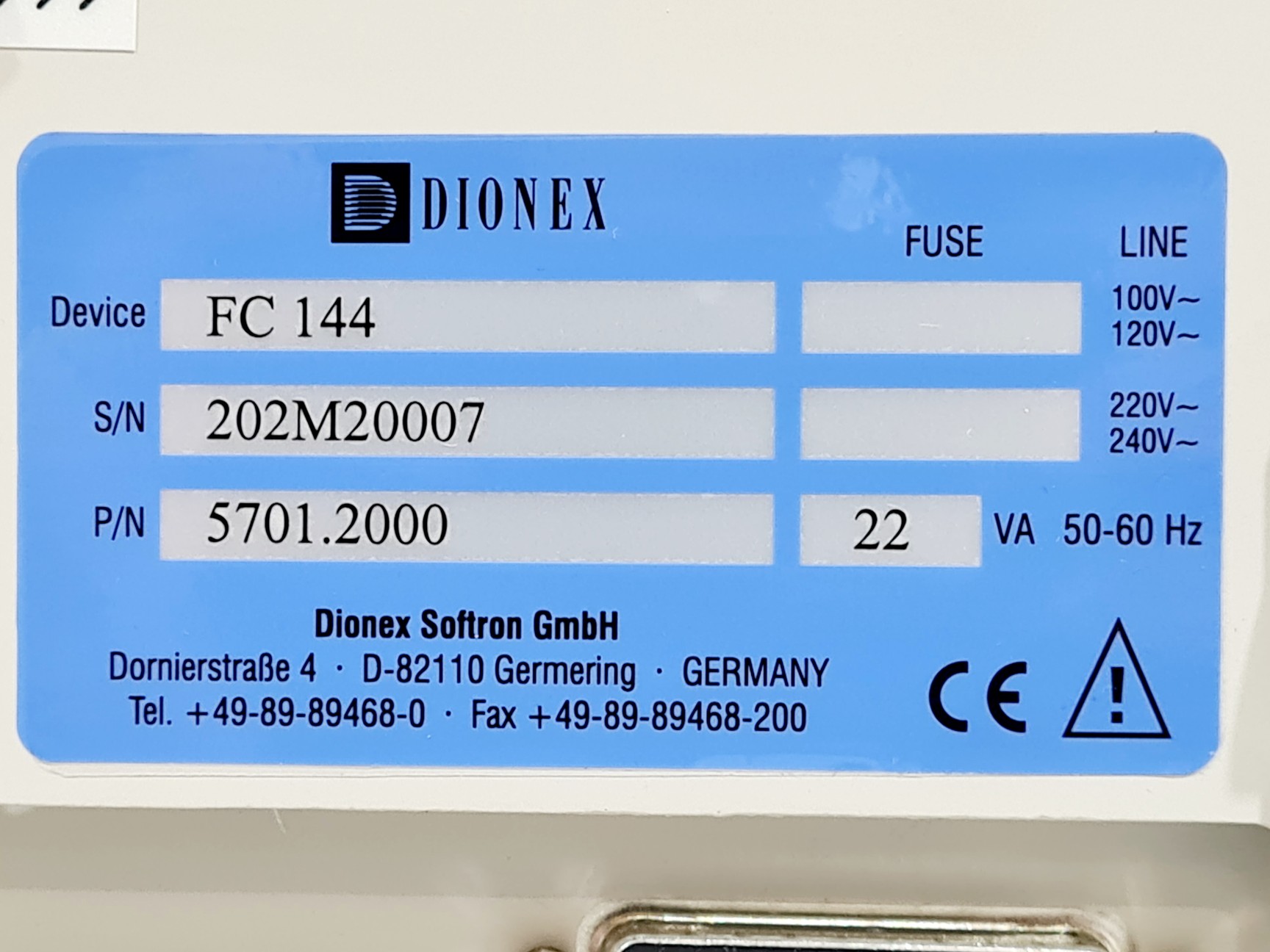Image of Dionex FC 144 Foxy Jr Fraction Collector Lab