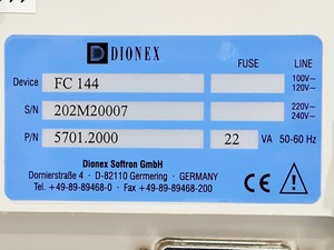 Thumbnail image of Dionex FC 144 Foxy Jr Fraction Collector Lab