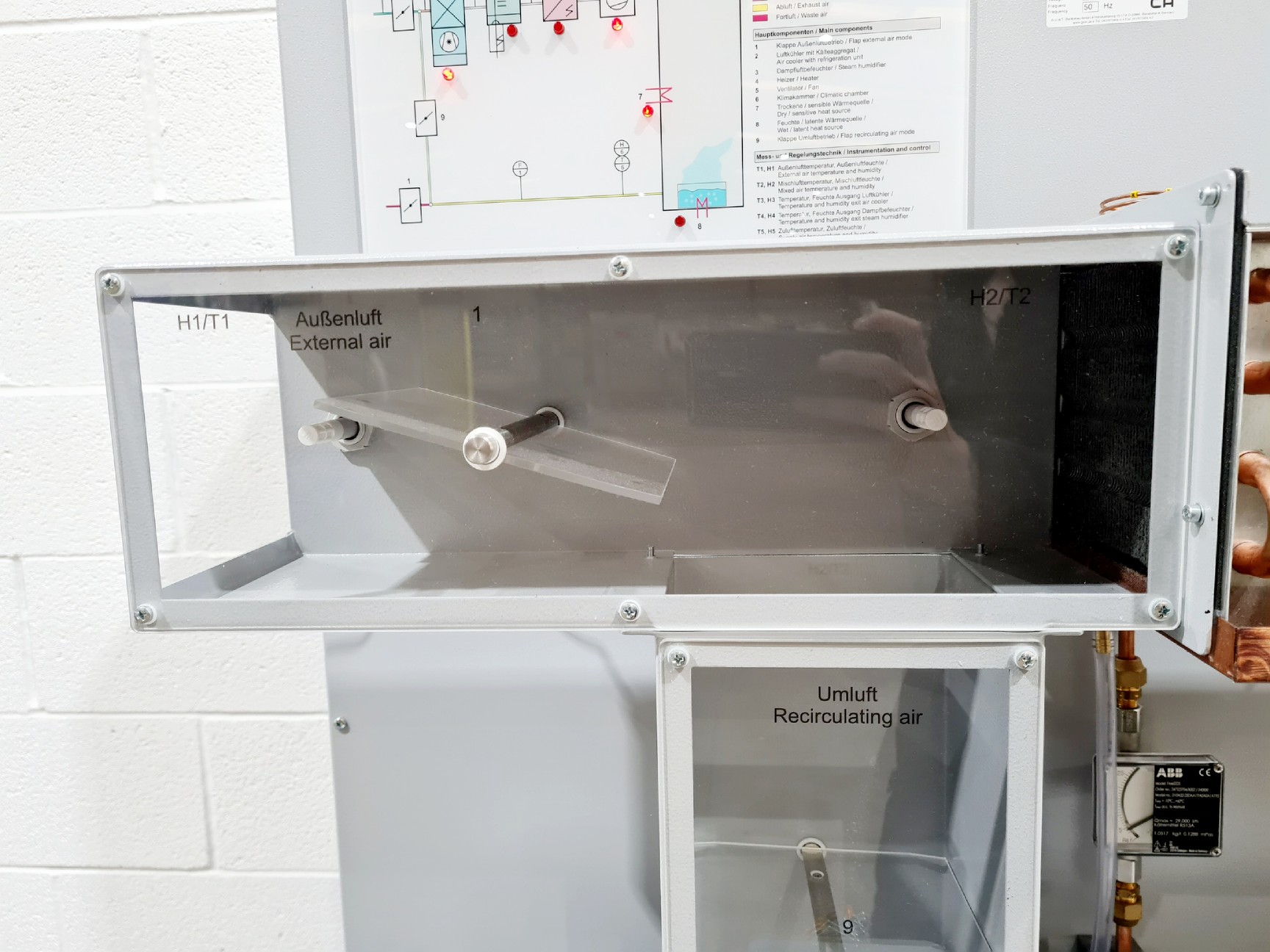 Image of GUNT ET 605 Air Conditioning System Training Unit / Educational Model