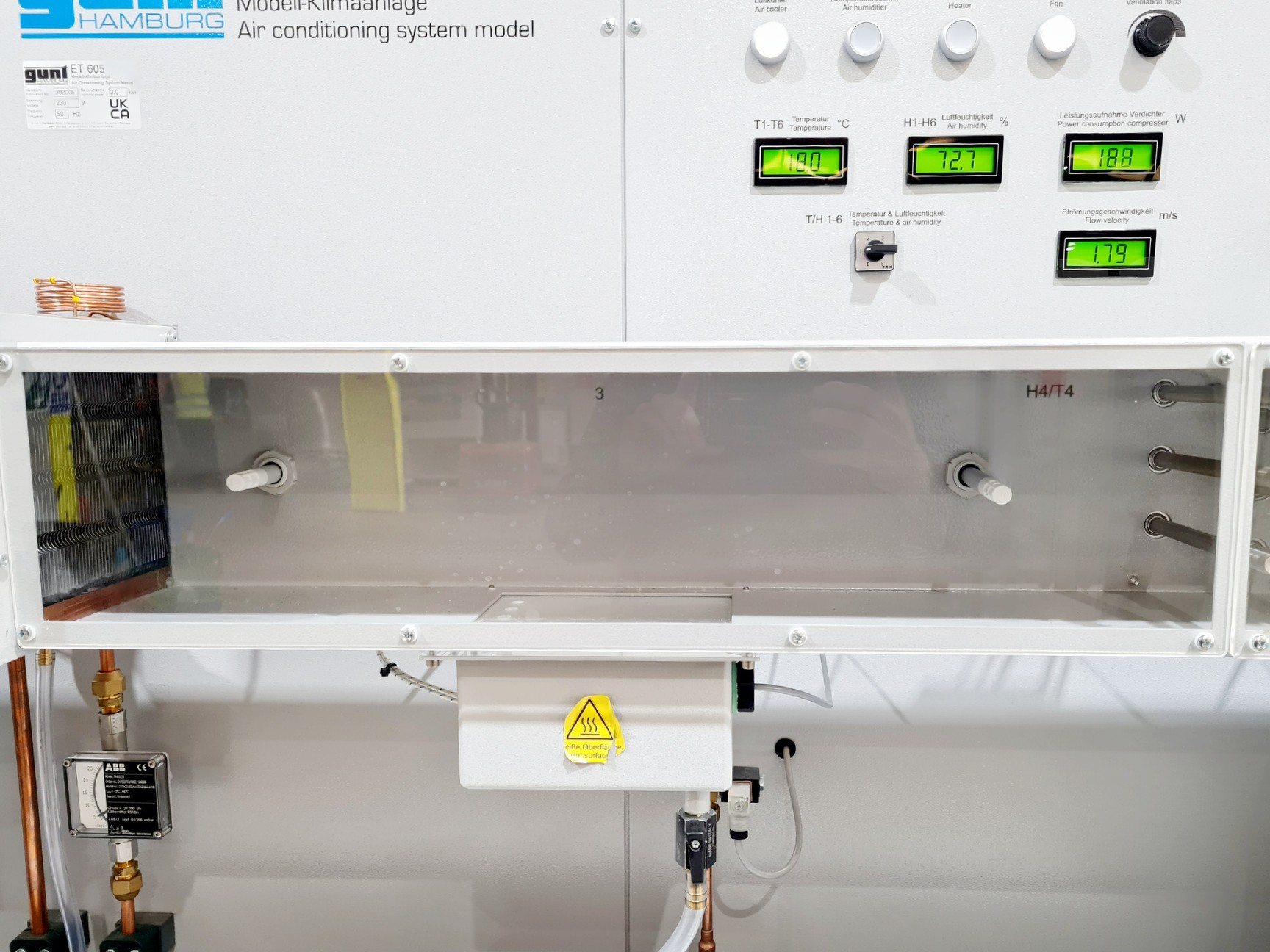 Image of GUNT ET 605 Air Conditioning System Training Unit / Educational Model