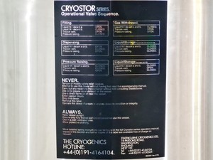 Thumbnail image of StateBourne CryoStor 240 Stainless Liquid Nitrogen Storage Tank 