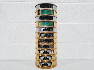 Image of  11x Endecotts Laboratory Test Sieves Stainless Steel & Brass 250µm–5.6mm