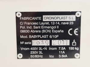 Thumbnail image of Babyplast Micro-Injection Moulding Machine Model 6/10P