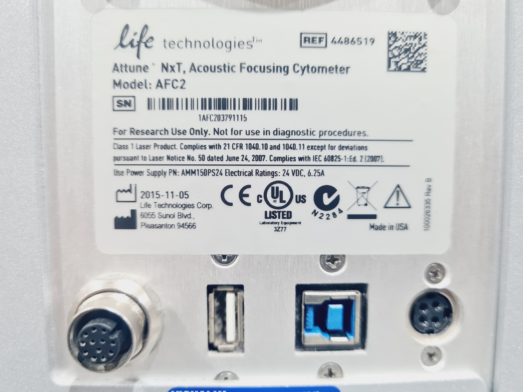Image of Life Technologies Attune NxT Acoustic Focusing Cytometer AFC2 W/ PC + Software 