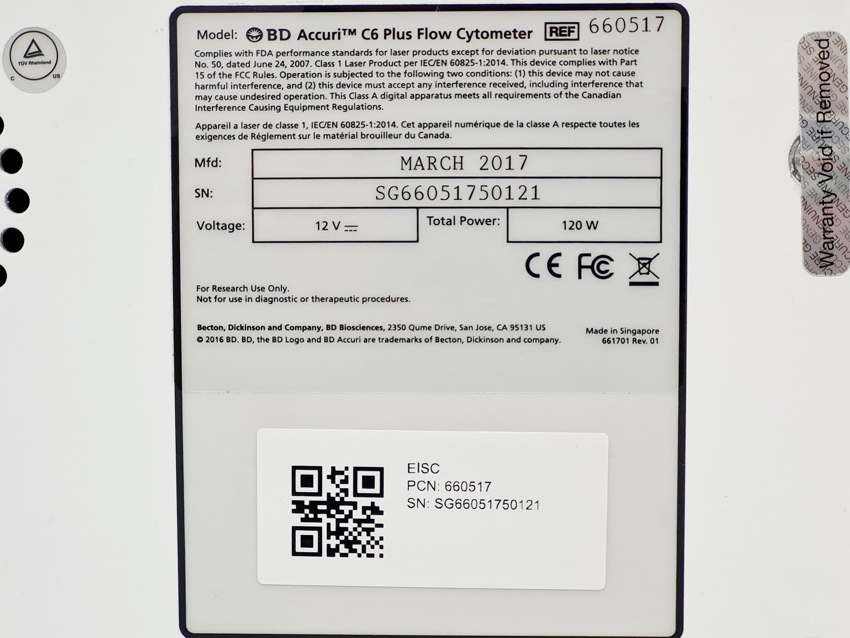 Image of BD Accuri C6 Plus Flow Cytometer System w/ PC & Software Lab
