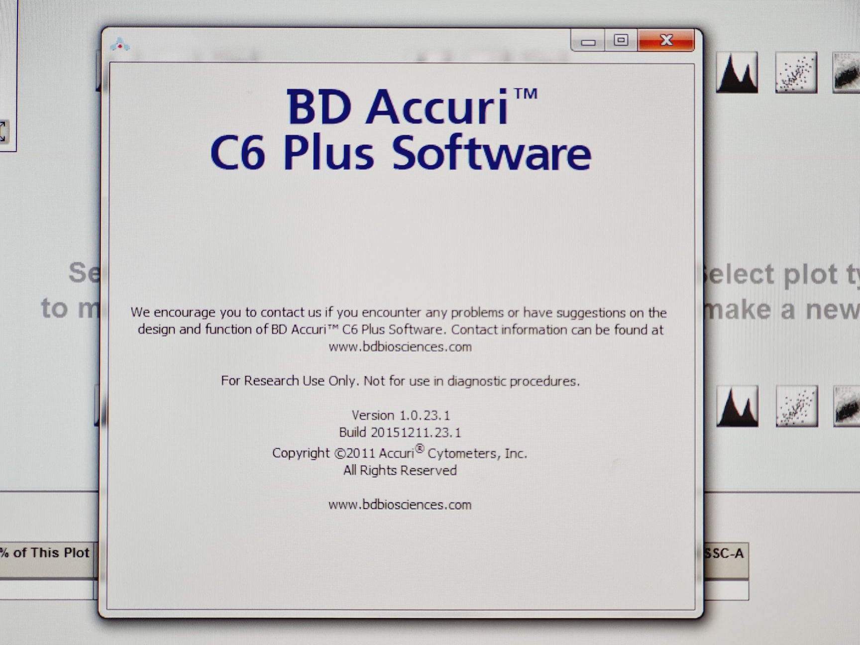 Image of BD Accuri C6 Plus Flow Cytometer System w/ PC & Software Lab