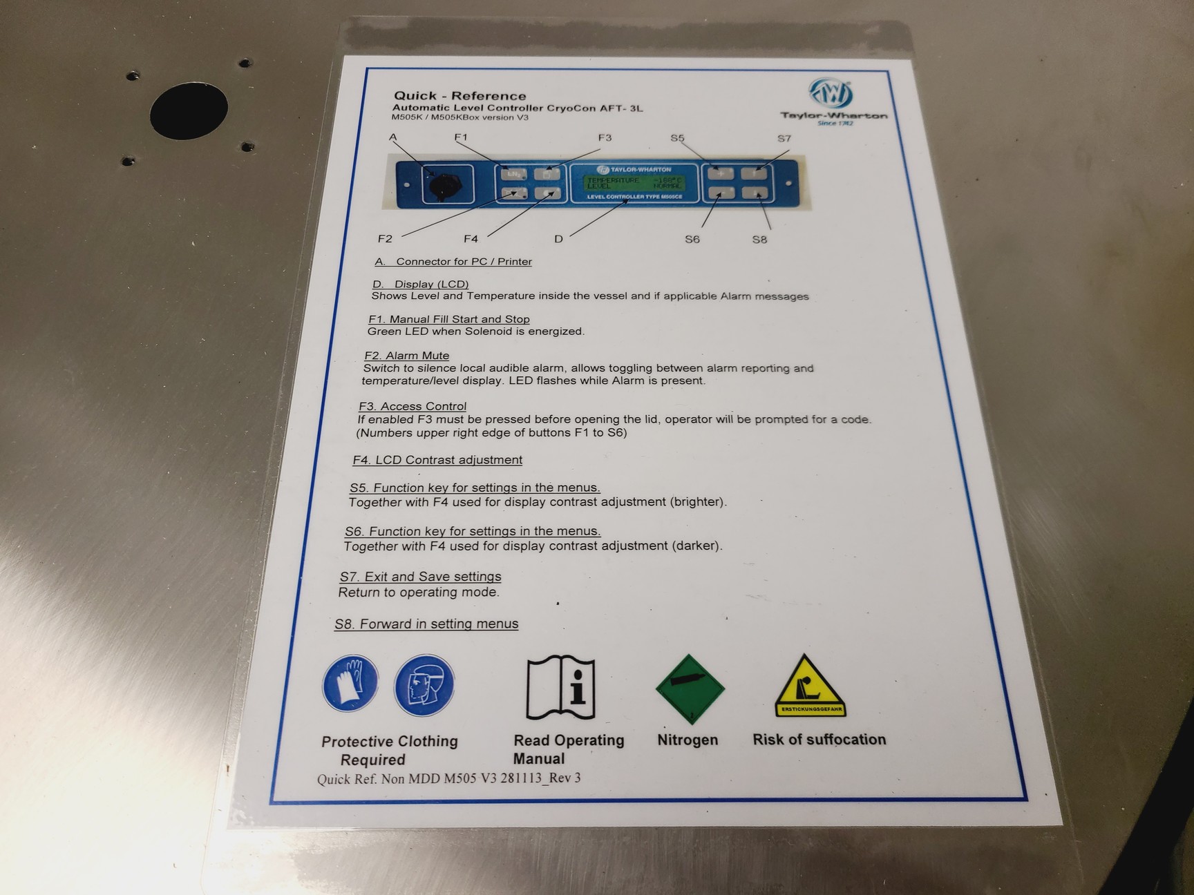 Image of Taylor-Wharton LABS-40K Liquid Nitrogen Cryogenic Storage Tank