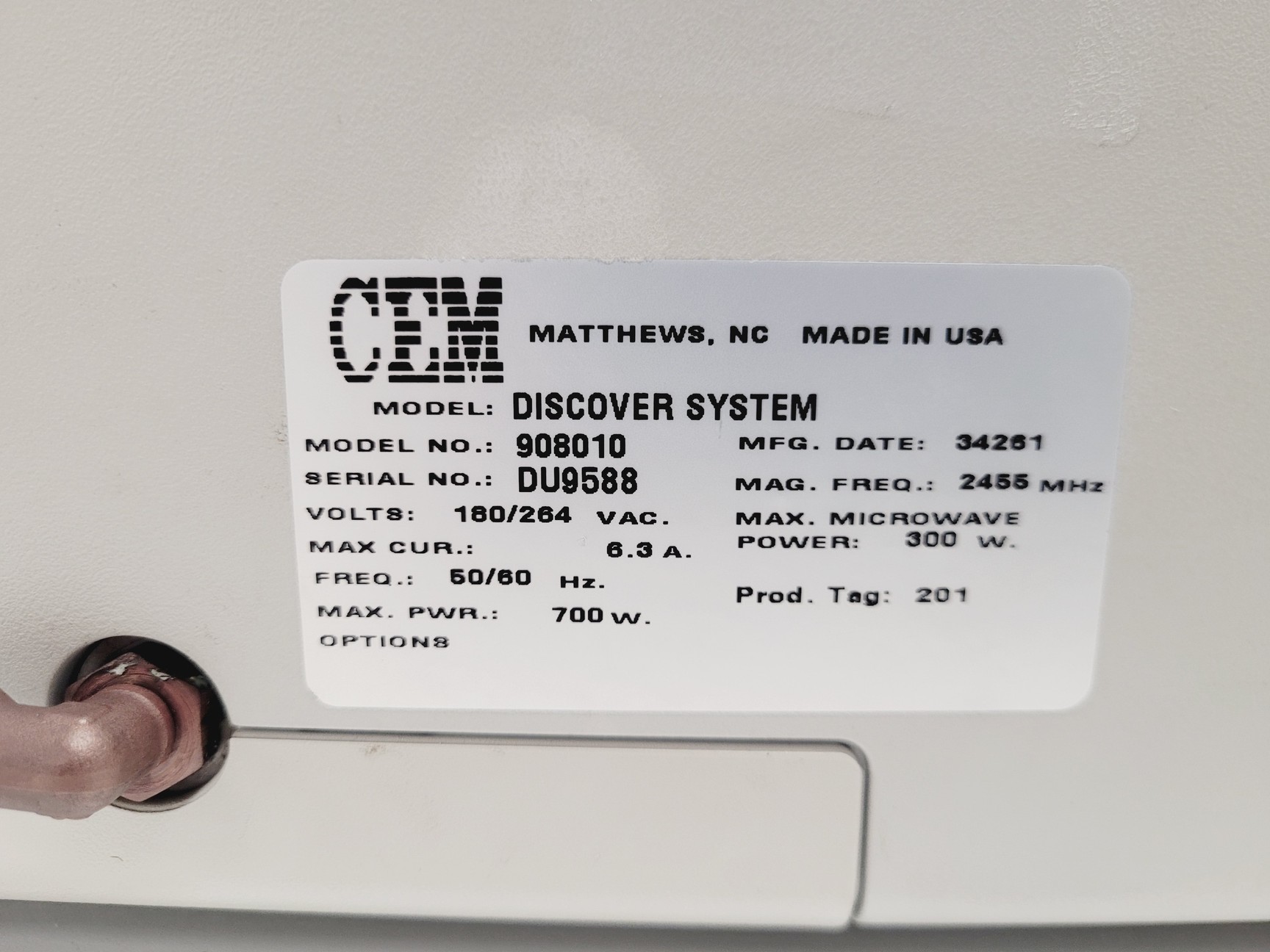 Image of CEM Discover System Microwave Reactor Sythesiser