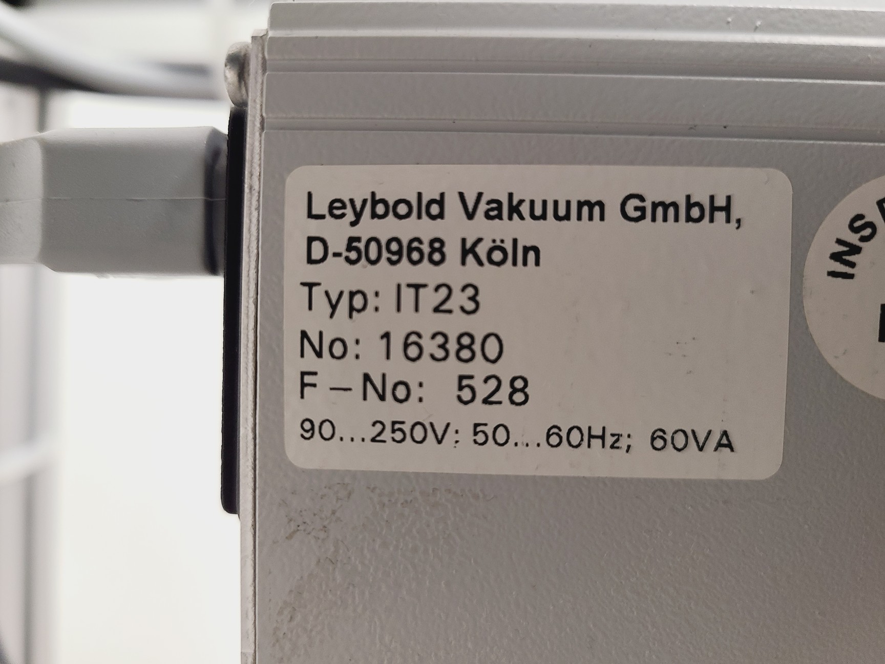 Image of Leybold Turbotronik NT 10/Combivac IT23/Trivac D2.5E Vacuum Pump System
