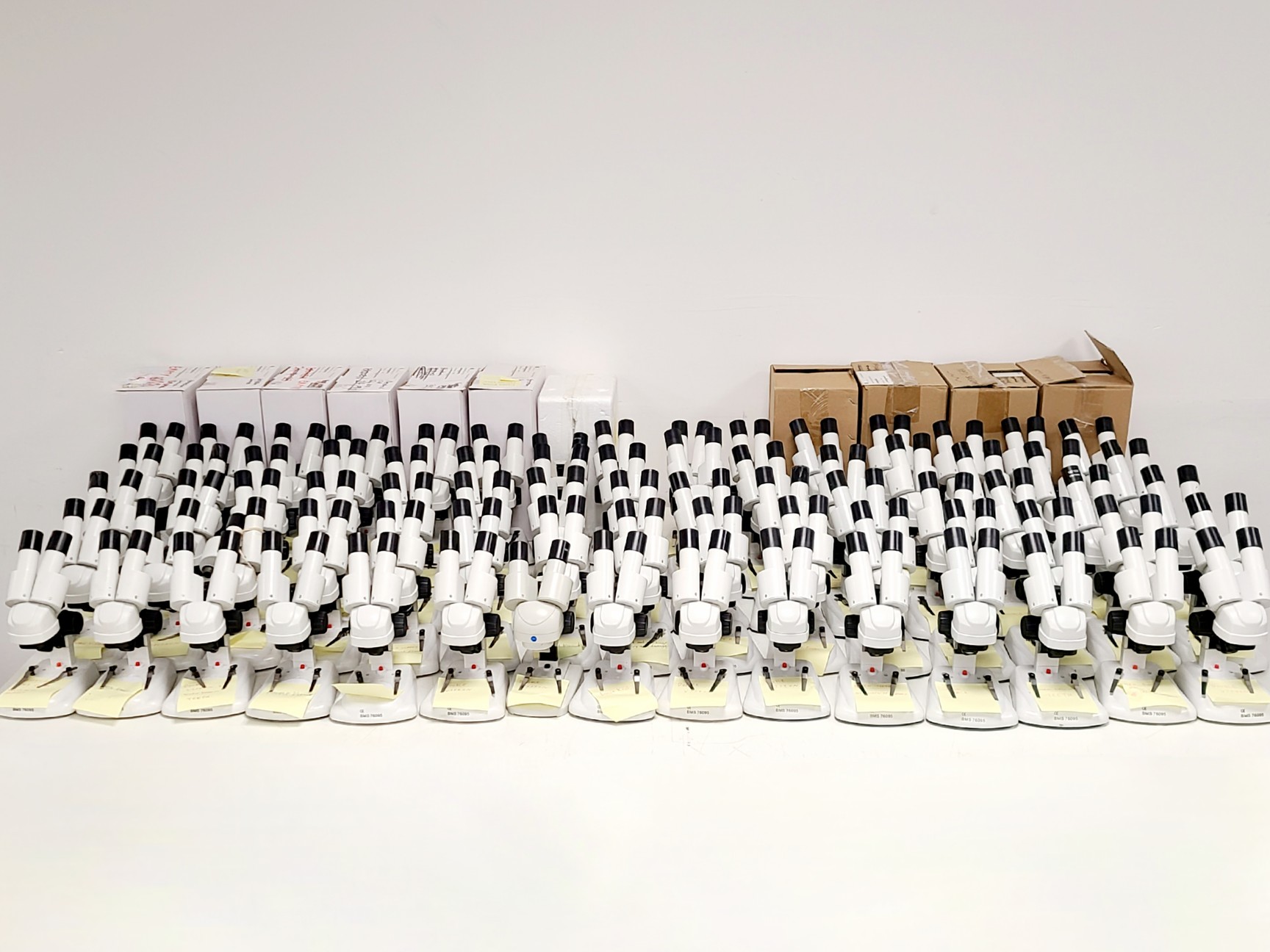 Image of Lot of 156 x BMS S-05 Stereo Battery-Operated Light Microscopes 