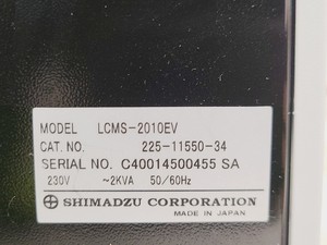 Thumbnail image of Shimadzu LCMS-2010 EV Liquid Chromatograph Mass Spectrometer System