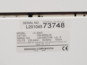 Thumbnail image of Shimadzu LCMS-2010 EV Liquid Chromatograph Mass Spectrometer System