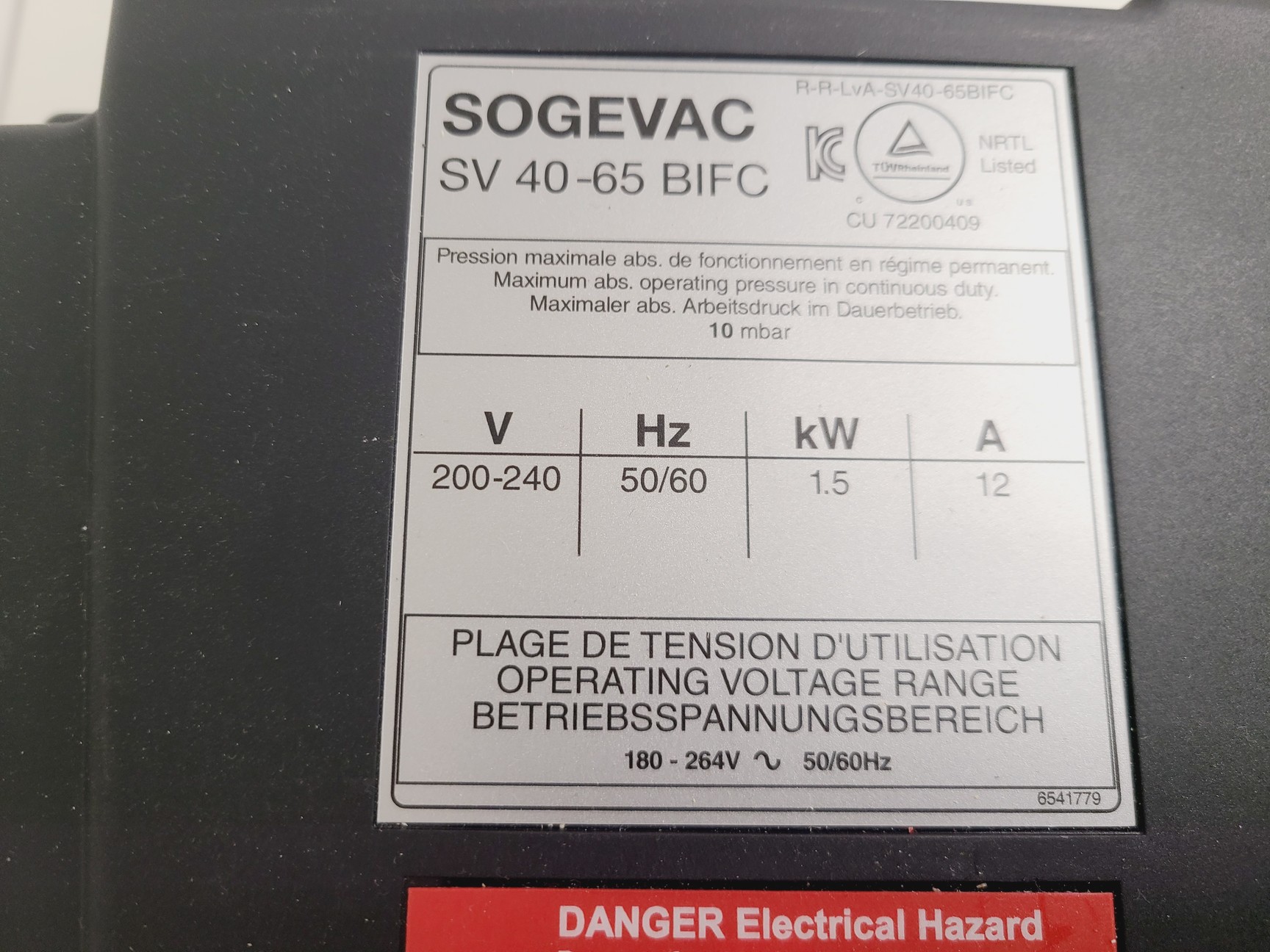 Image of Thermo Scientific Q Exactive Basic MS System w/ Sogevac SV 40-65 Pump