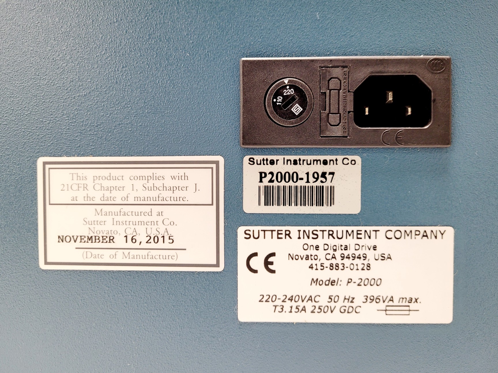 Image of Sutter Instruments Model P-2000 Micropipette Puller 2015