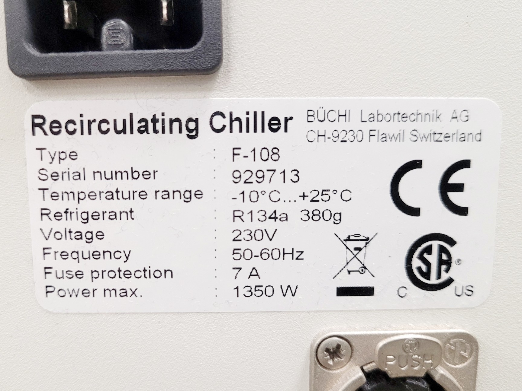 Image of Buchi F-108 Recirculating Chiller